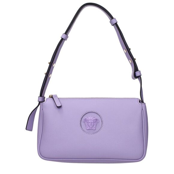 Versace Handbags - Versace Purple Leather Shoulder Women's Bag